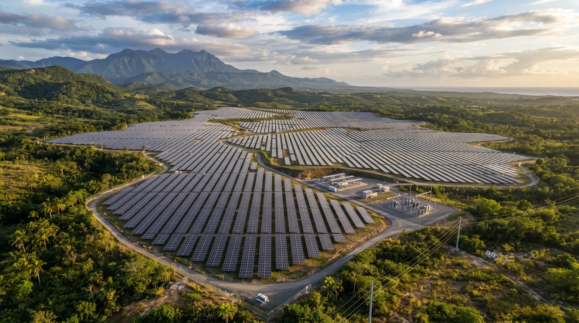 Planta solar industrial de gran escala en República Dominicana