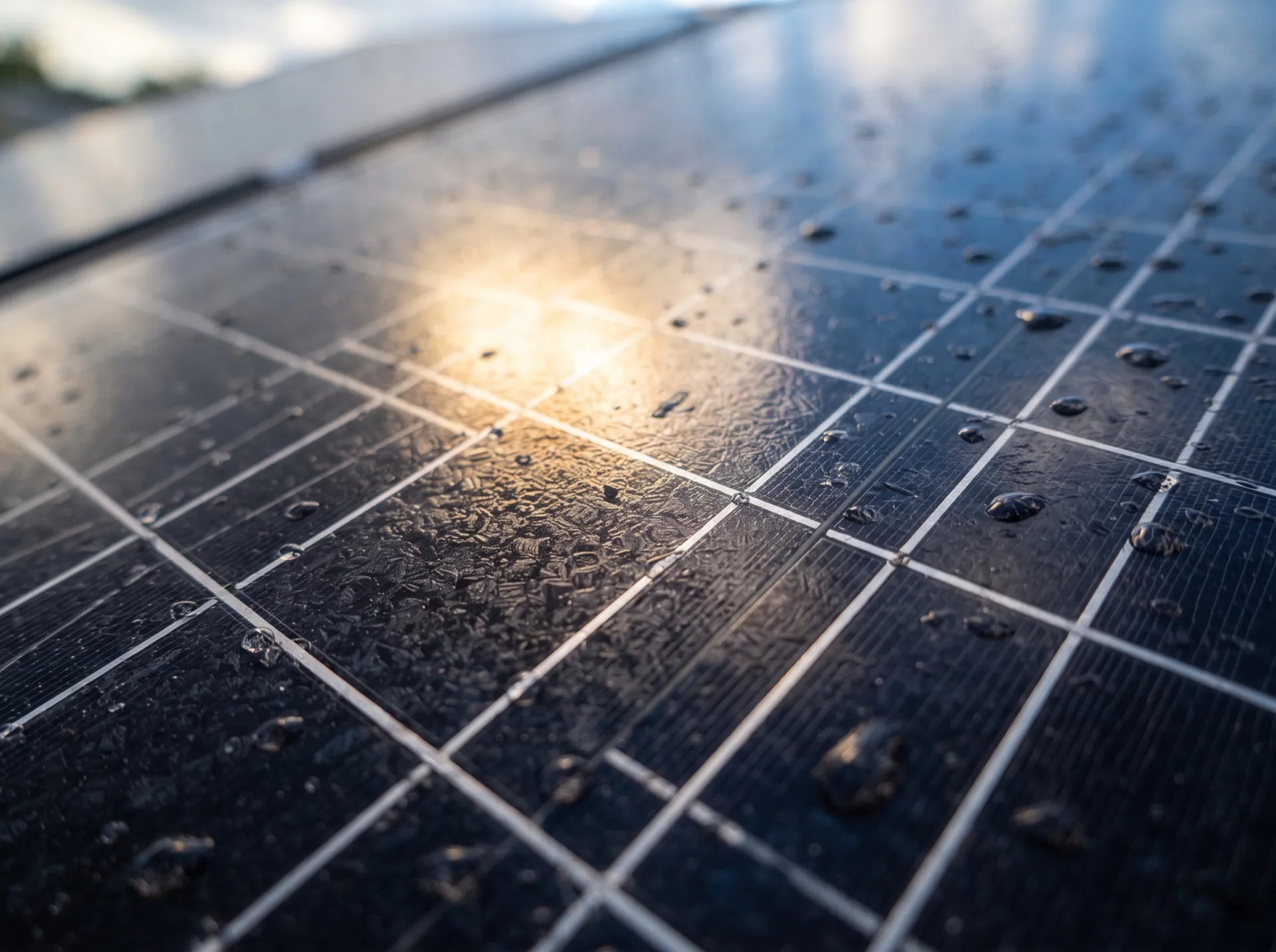 Detalle de panel solar de sistema aislado con baterías de litio
